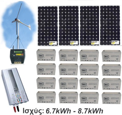 FOTOVOLTAIKA, HYBRID PHOTOVOLTAICS-SYSTEM-GREECE, SEW 2000,  hybrid system photovoltaic,wind generator, turbine, , off-grid, stand alone, Solar Systems   , ,  